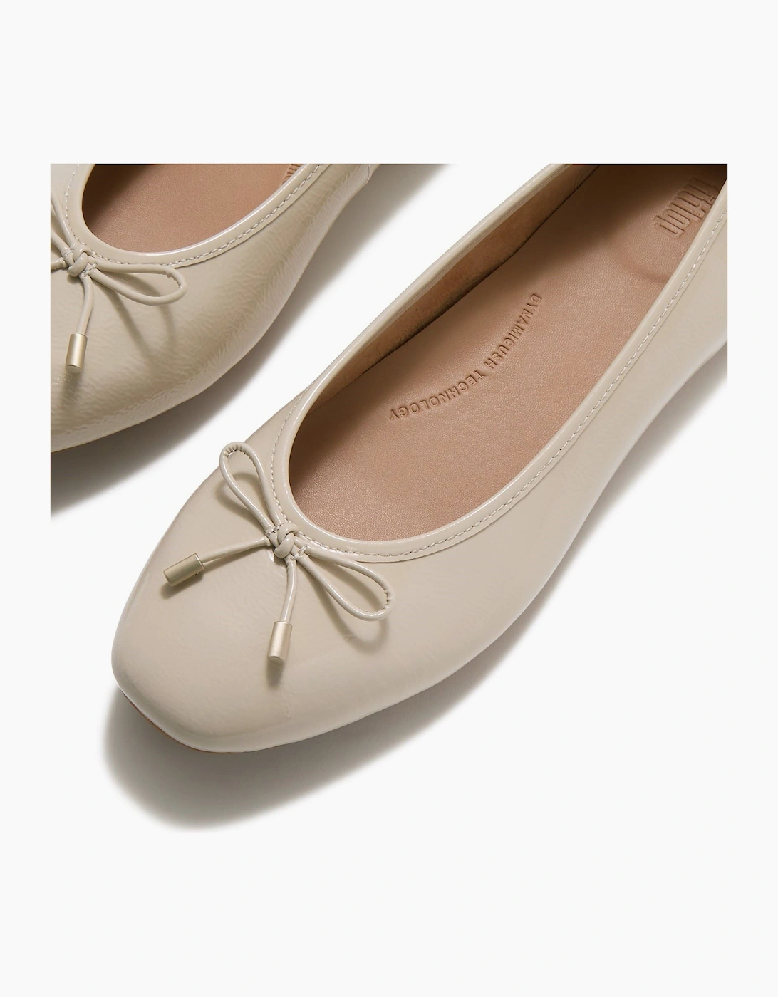 Fitflop Delicato Bow Leather Women's Hazy Taupe Flats