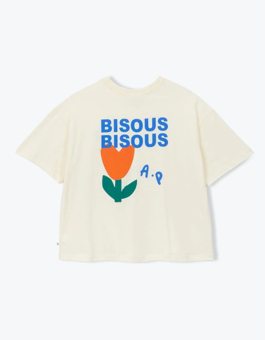Women's T-shirt Bisous Bisous Ecru