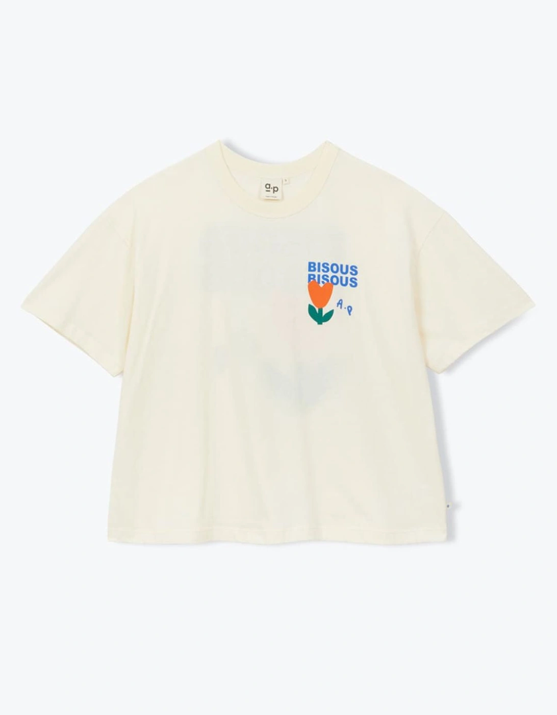 Women's T-shirt Bisous Bisous Ecru