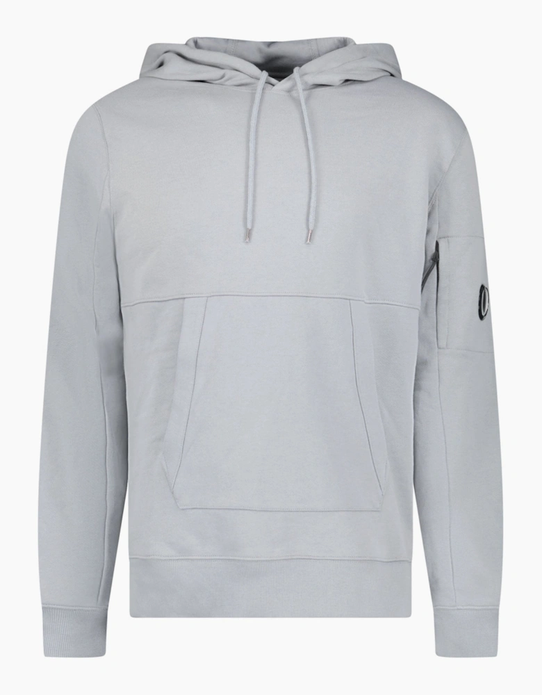 CP Company Micro Lens Diagonal Raised Hoodie Grey