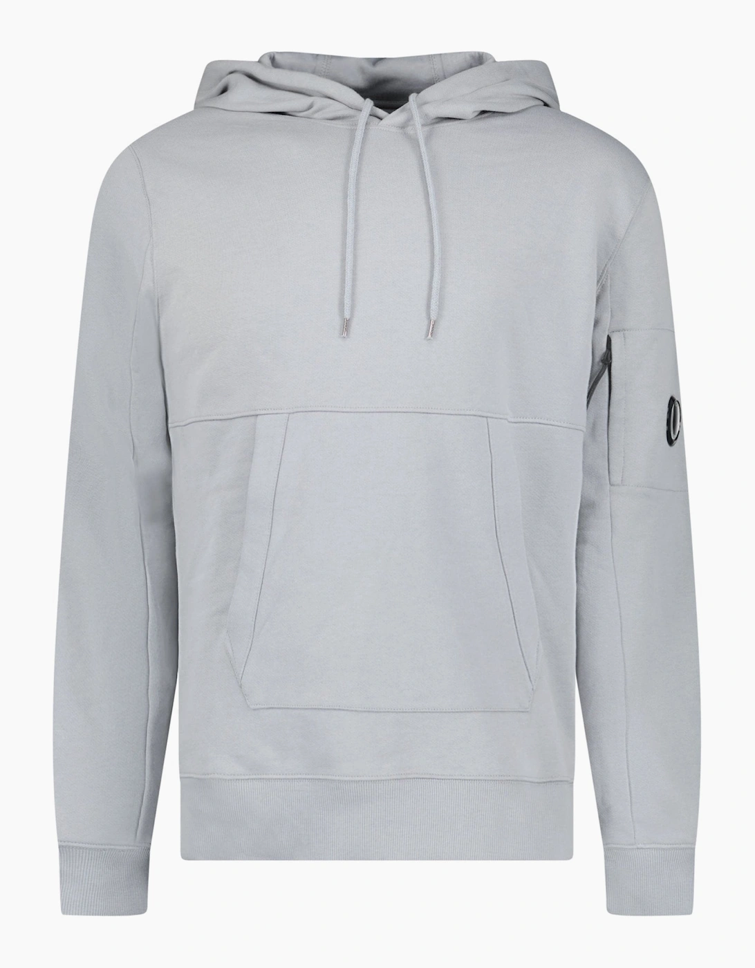 CP Company Micro Lens Diagonal Raised Hoodie Grey