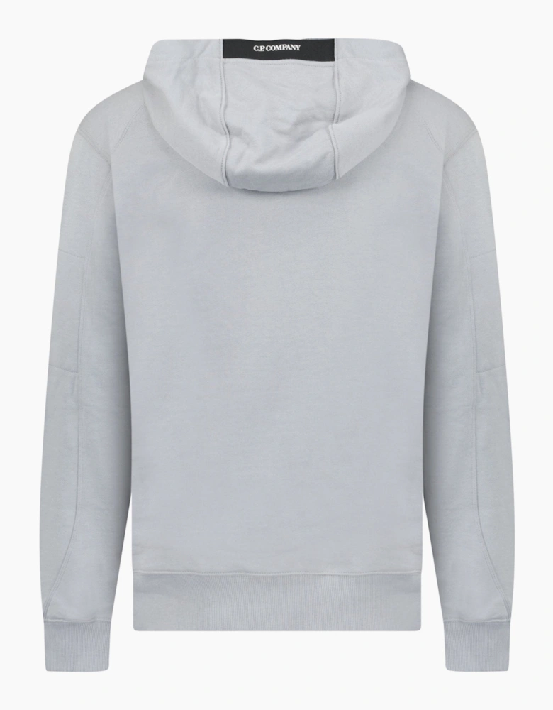 CP Company Micro Lens Diagonal Raised Hoodie Grey