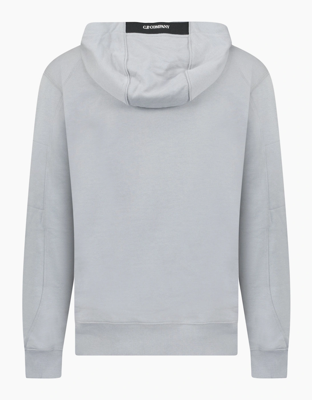 CP Company Micro Lens Diagonal Raised Hoodie Grey