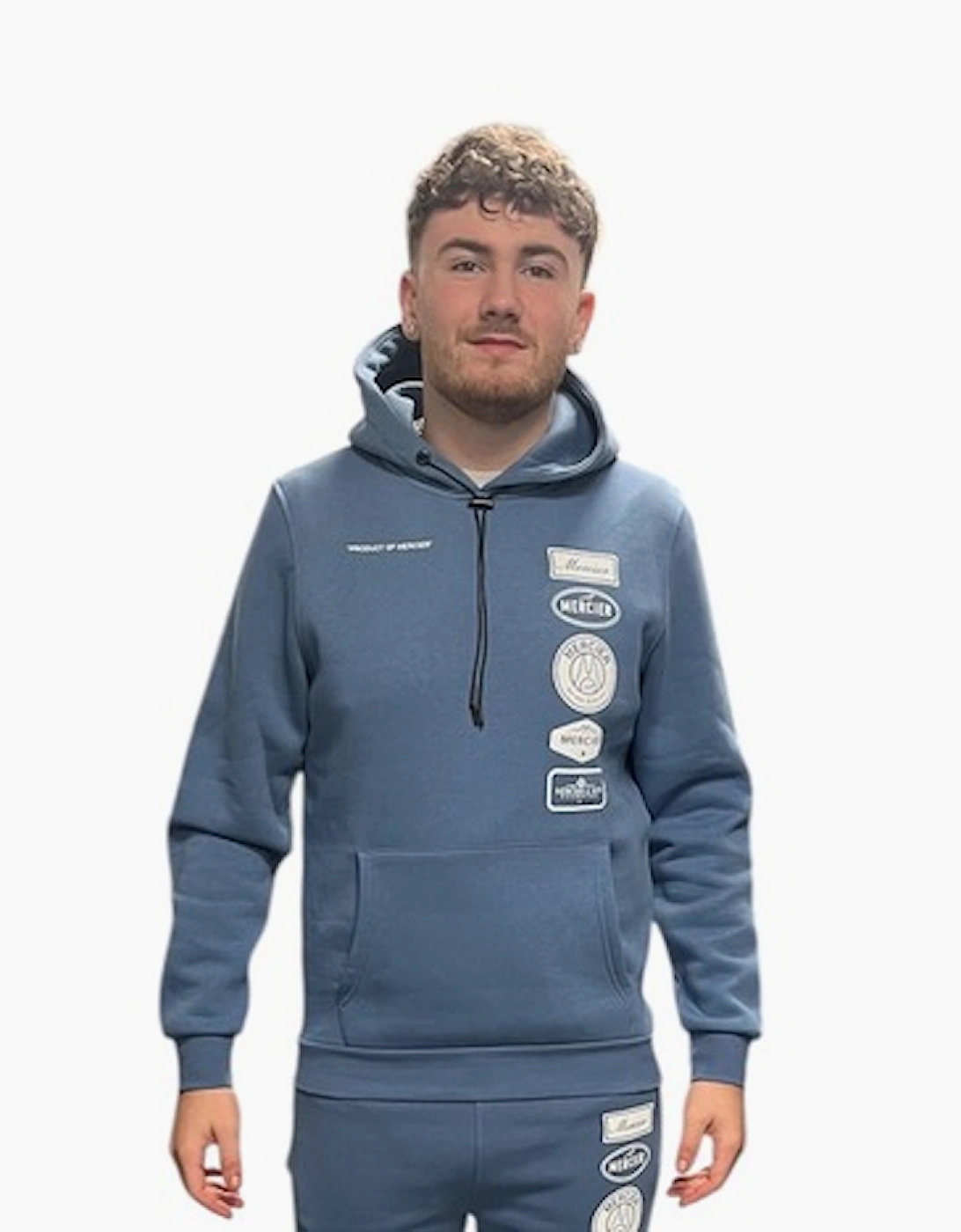 Badge Logo Hooded Sweatshirt - College Blue