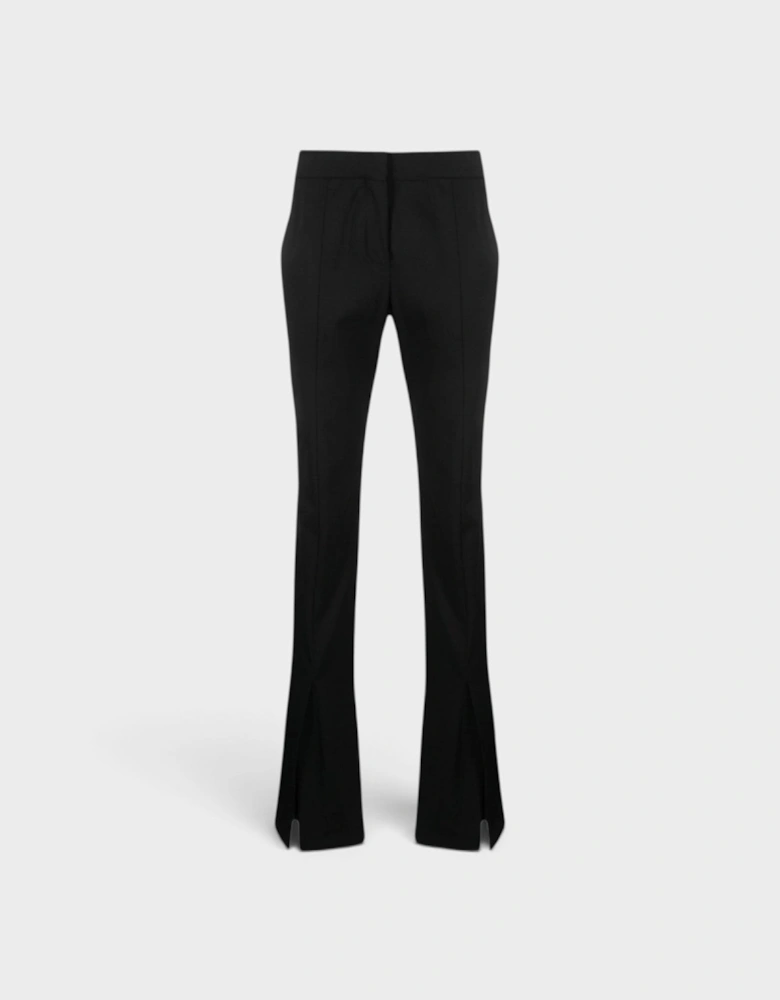 Wool Blend Basic Slim Pant Black
