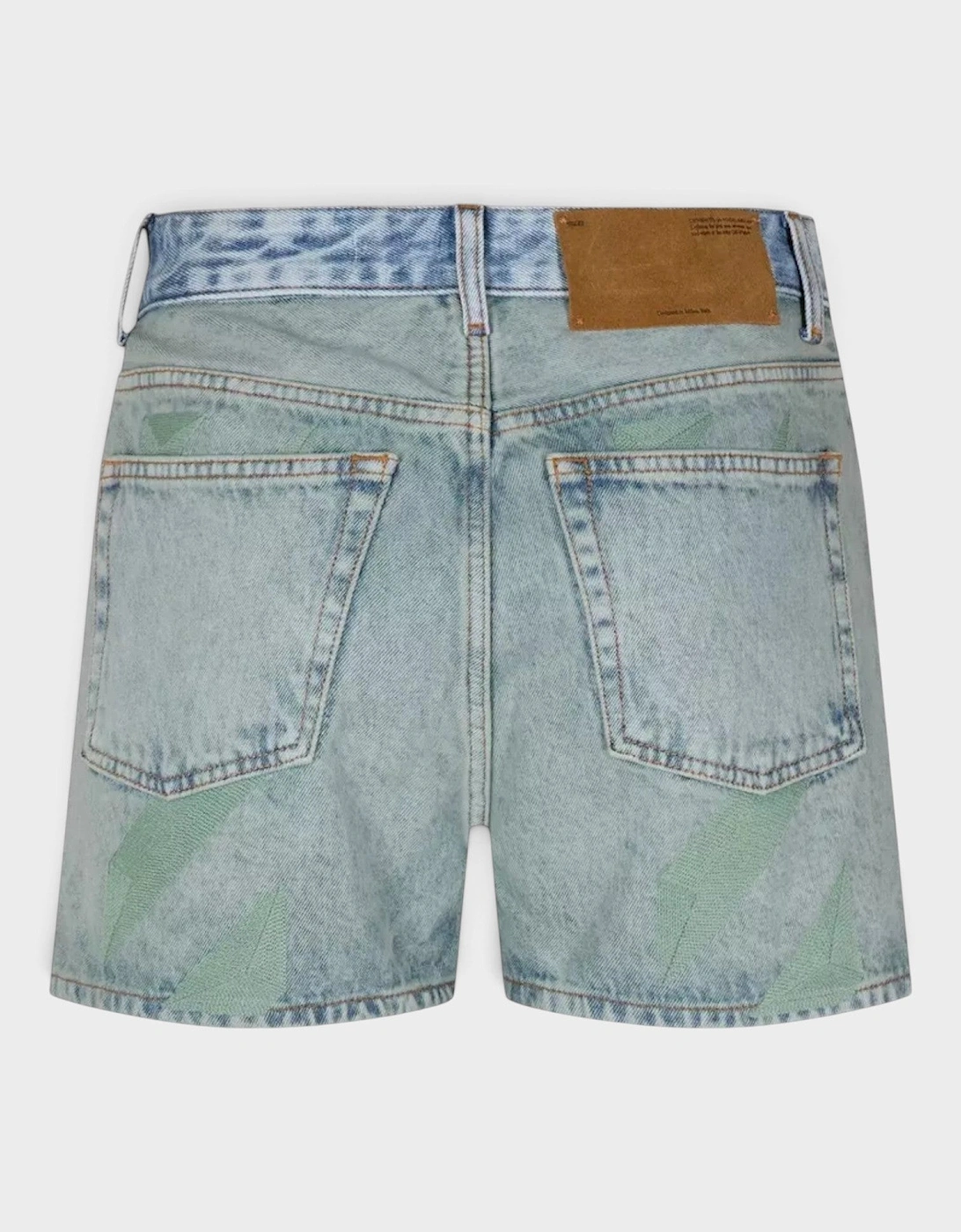 Marbled Denim Shorts