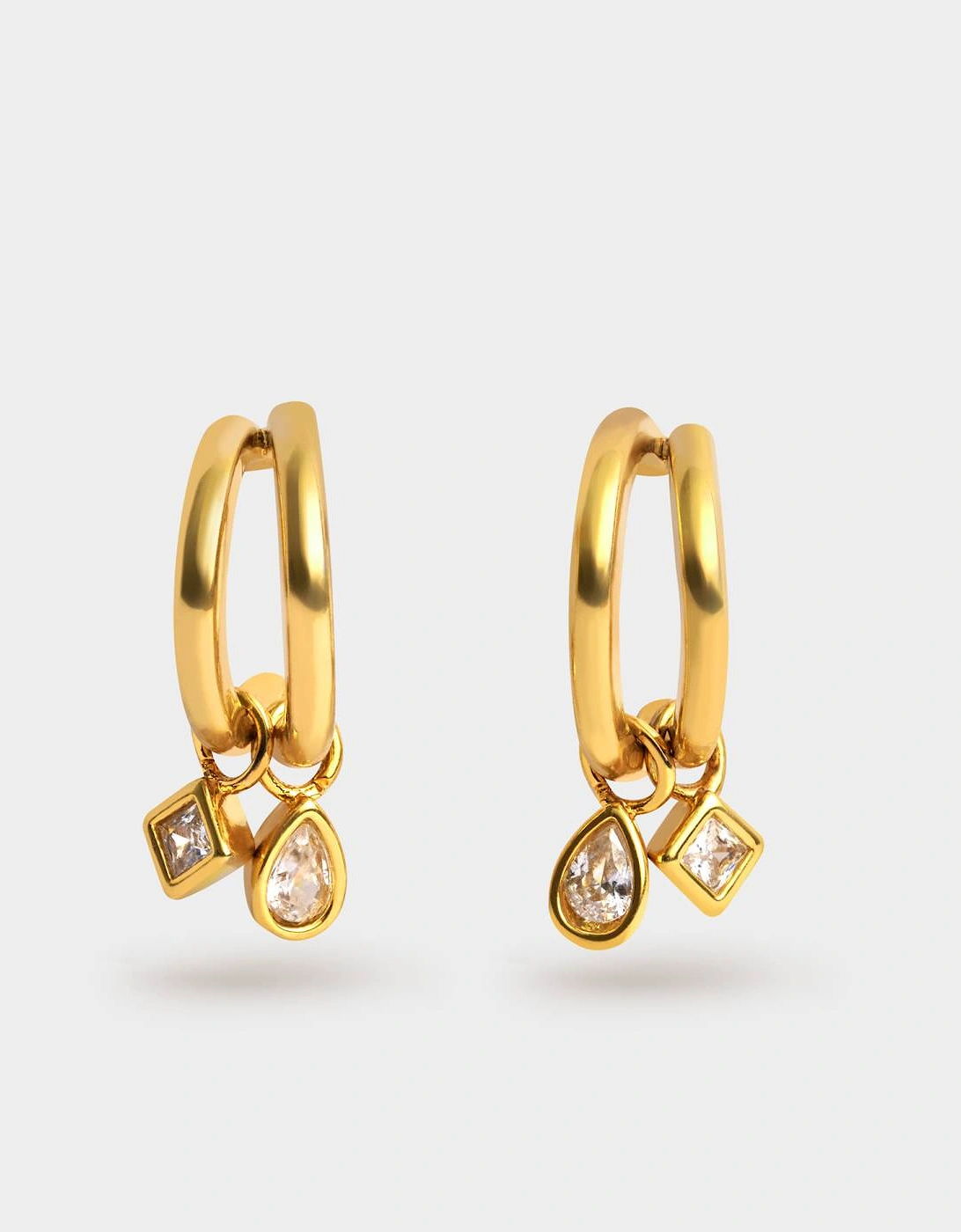 Champagne Hour Waterproof Gold Small Drop Earrings