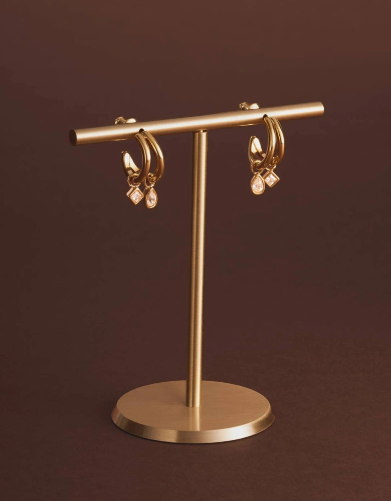 Champagne Hour Waterproof Gold Small Drop Earrings