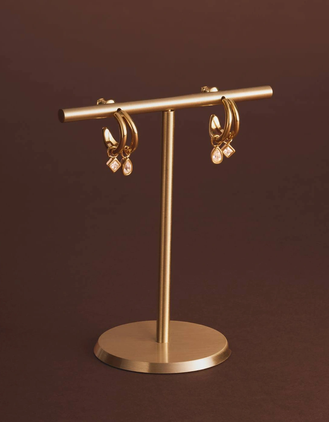 Champagne Hour Waterproof Gold Small Drop Earrings