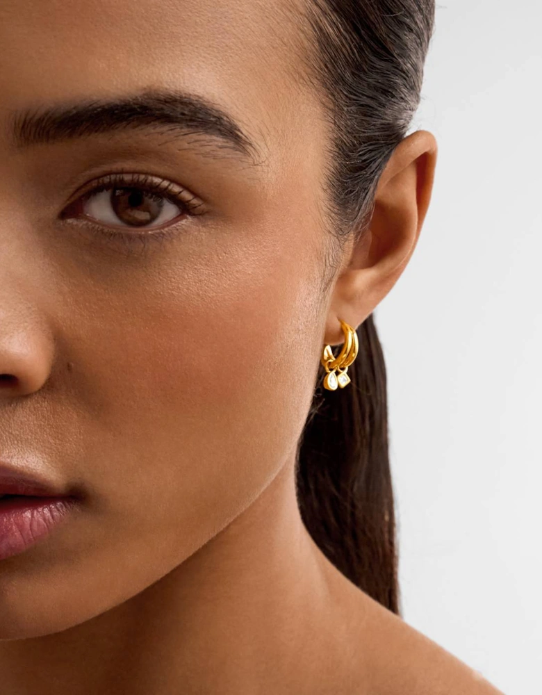 Champagne Hour Waterproof Gold Small Drop Earrings