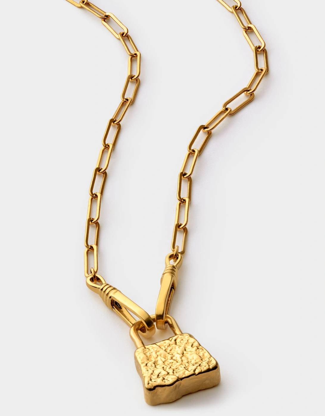 Luxe lock waterproof gold necklace