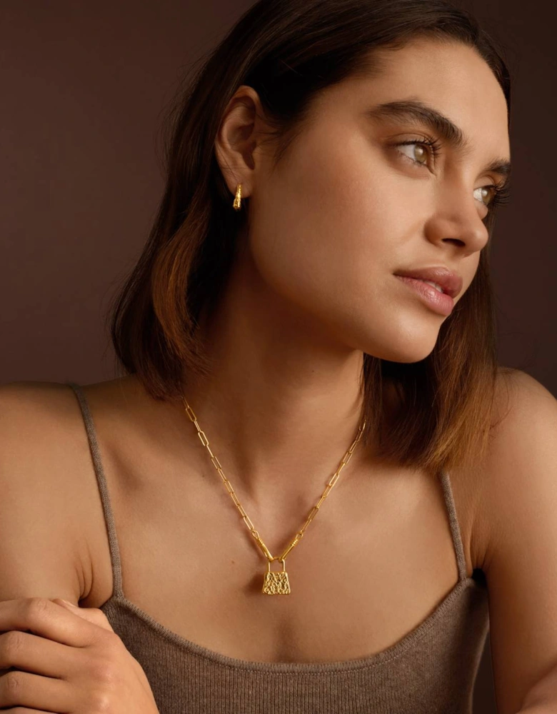 Luxe lock waterproof gold necklace