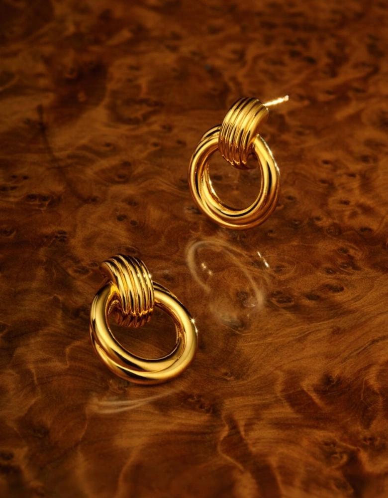 Demi Waterproof Gold Oversized Stud Earrings