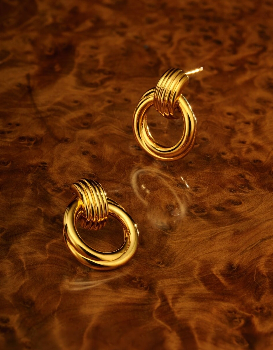 Demi Waterproof Gold Oversized Stud Earrings