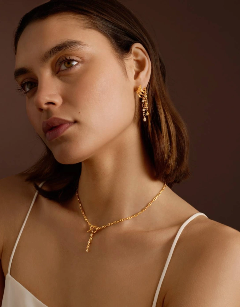 Champagne Hour Waterproof Gold Drop Earrings