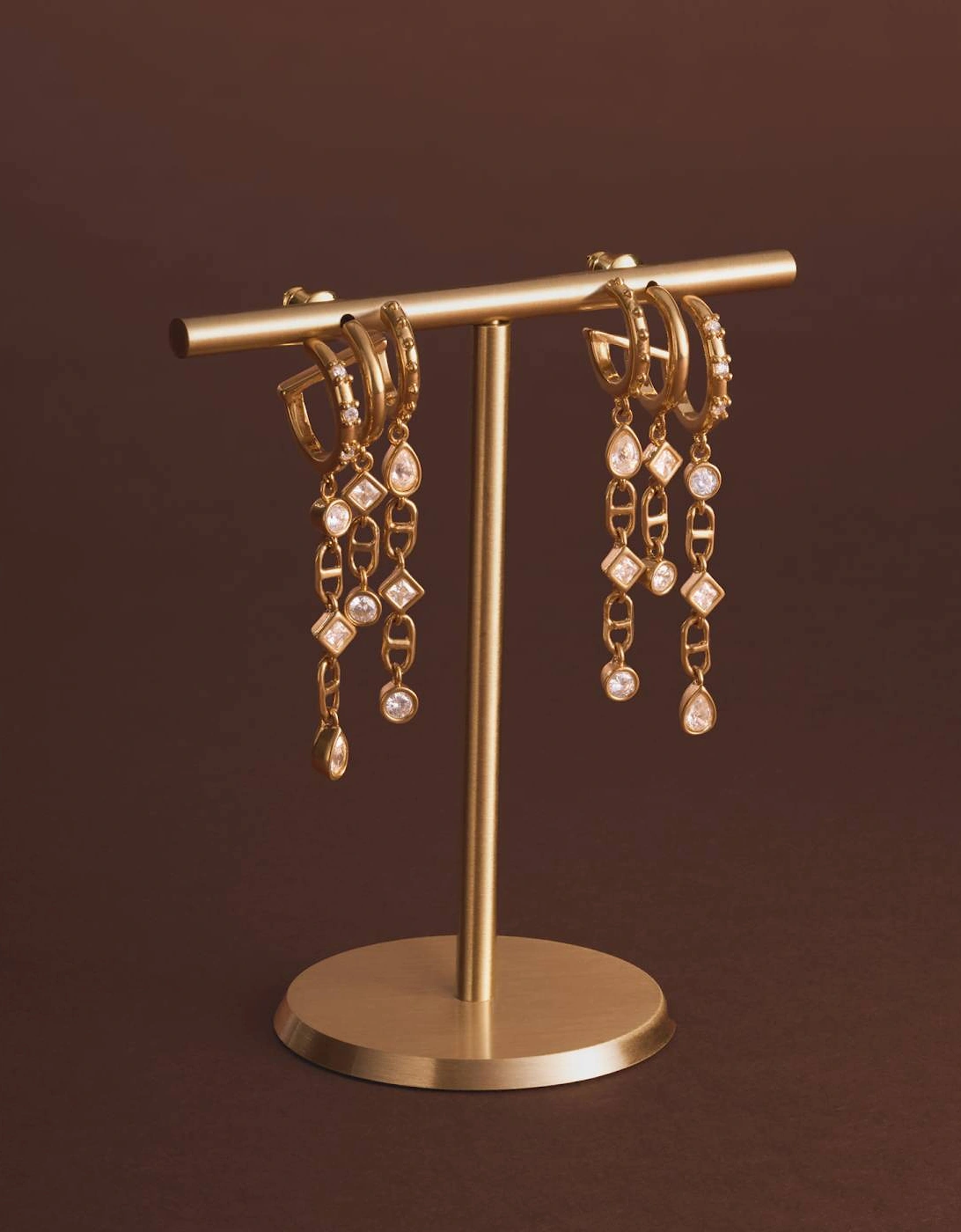 Champagne Hour Waterproof Gold Drop Earrings