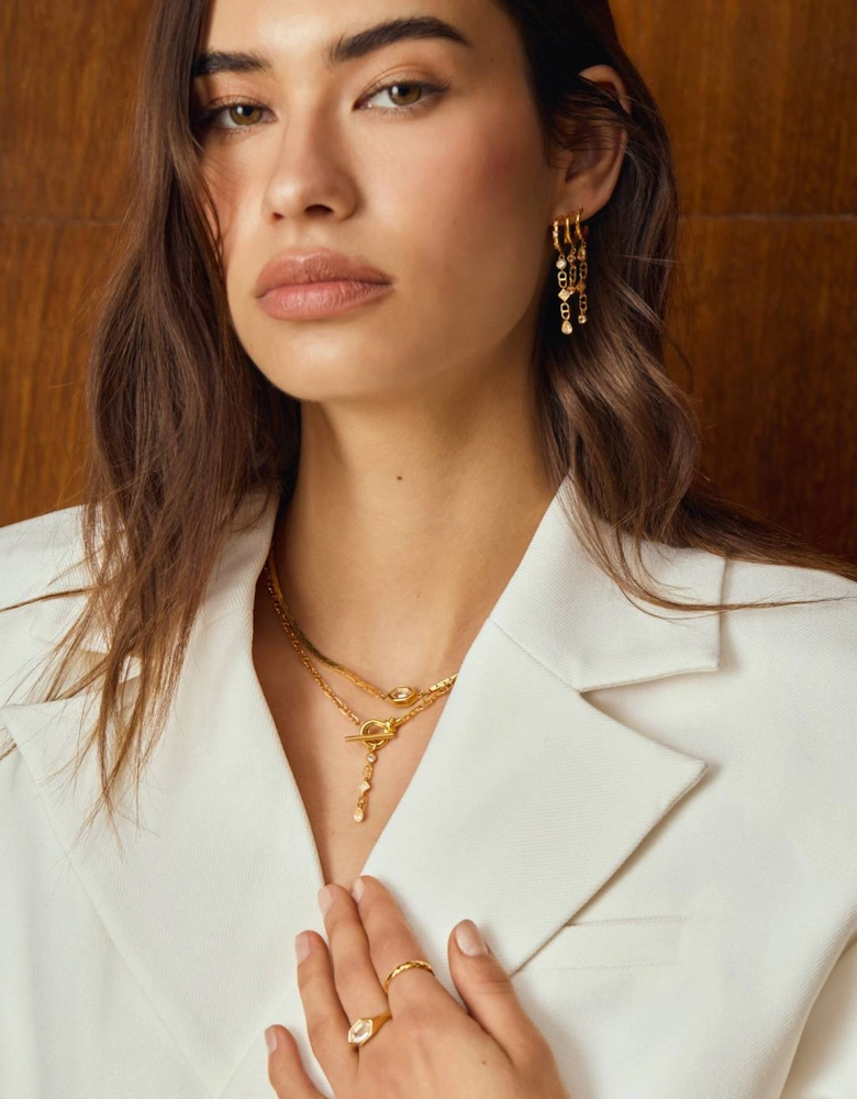 Champagne Hour Waterproof Gold Drop Earrings
