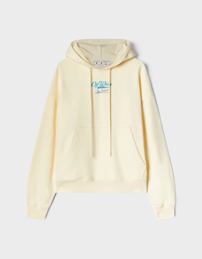 Script Logo Opp Over Skate Hoodie Ivory