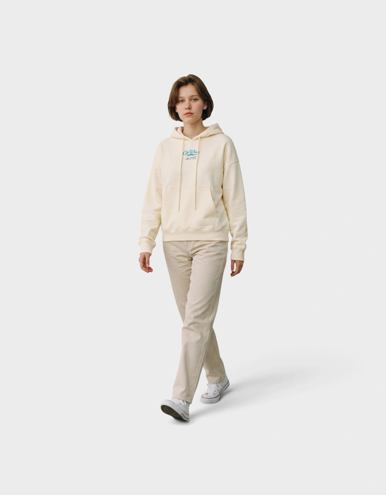 Script Logo Opp Over Skate Hoodie Ivory