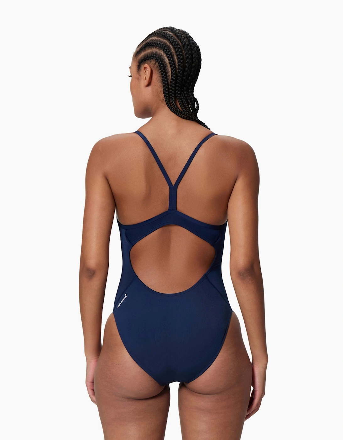 Speedo Womens/Ladies Logo Endurance+ Thin Strap One Piece Swimsuit