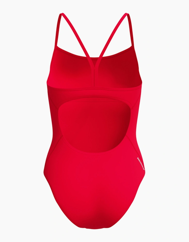 Speedo Womens/Ladies Logo Endurance+ Thin Strap One Piece Swimsuit