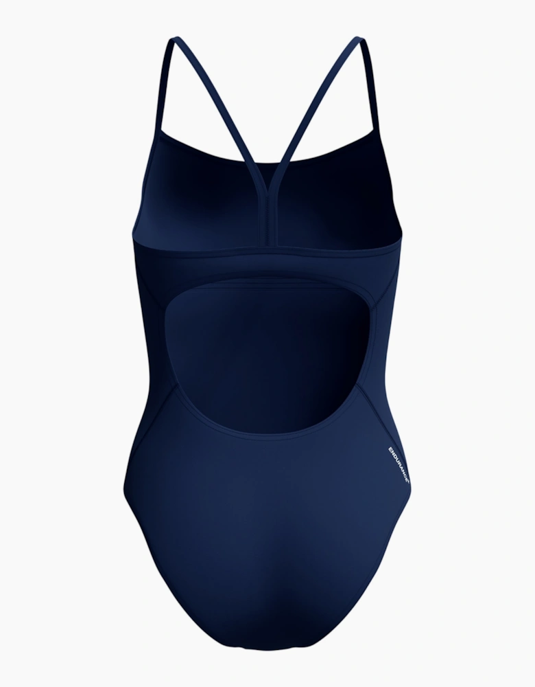 Speedo Womens/Ladies Logo Endurance+ Thin Strap One Piece Swimsuit