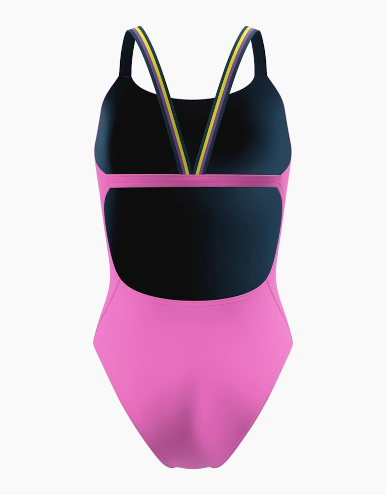 Speedo Womens/Ladies Solid V-Cut Comfort One Piece Swimsuit