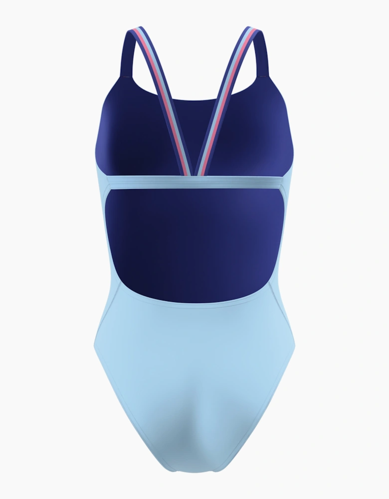 Speedo Womens/Ladies Solid V-Cut Comfort One Piece Swimsuit