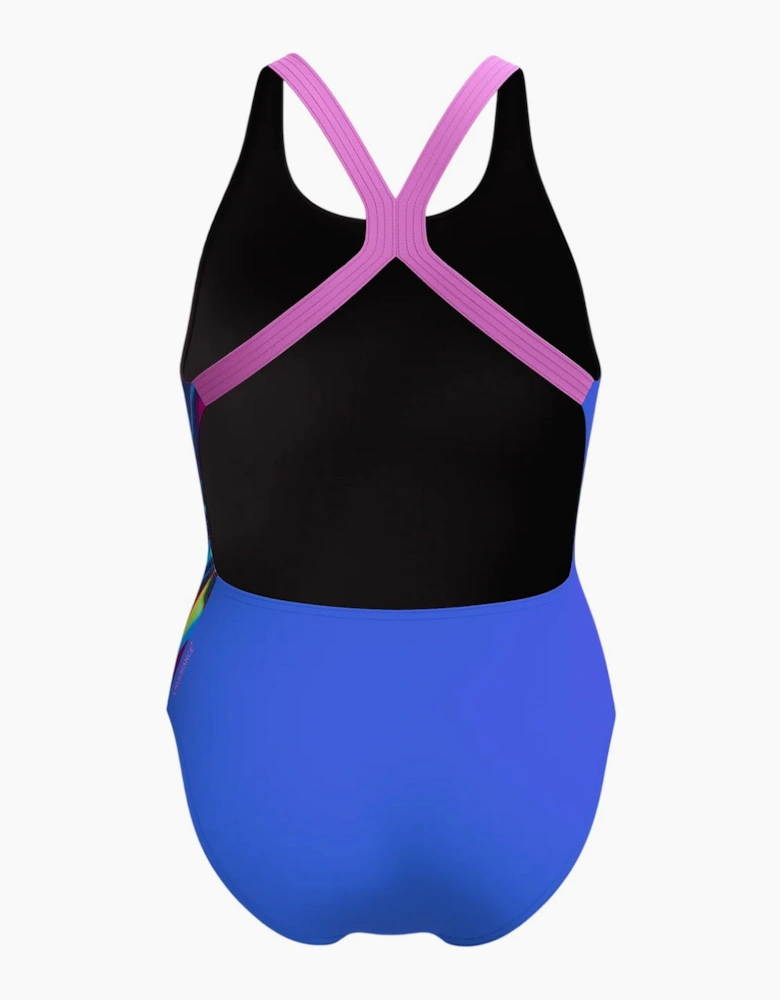 Speedo Womens/Ladies Placement Powerback One Piece Swimsuit