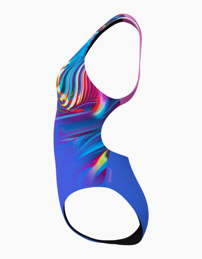 Speedo Womens/Ladies Placement Powerback One Piece Swimsuit