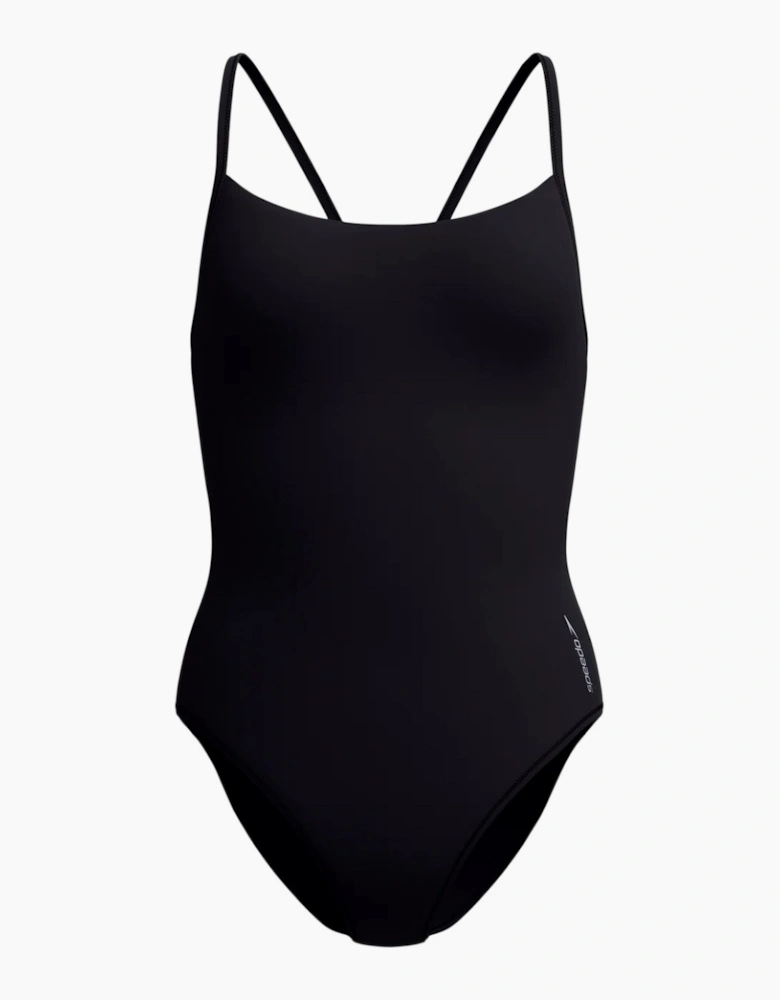 Speedo Womens/Ladies Solid Racerback One Piece Swimsuit