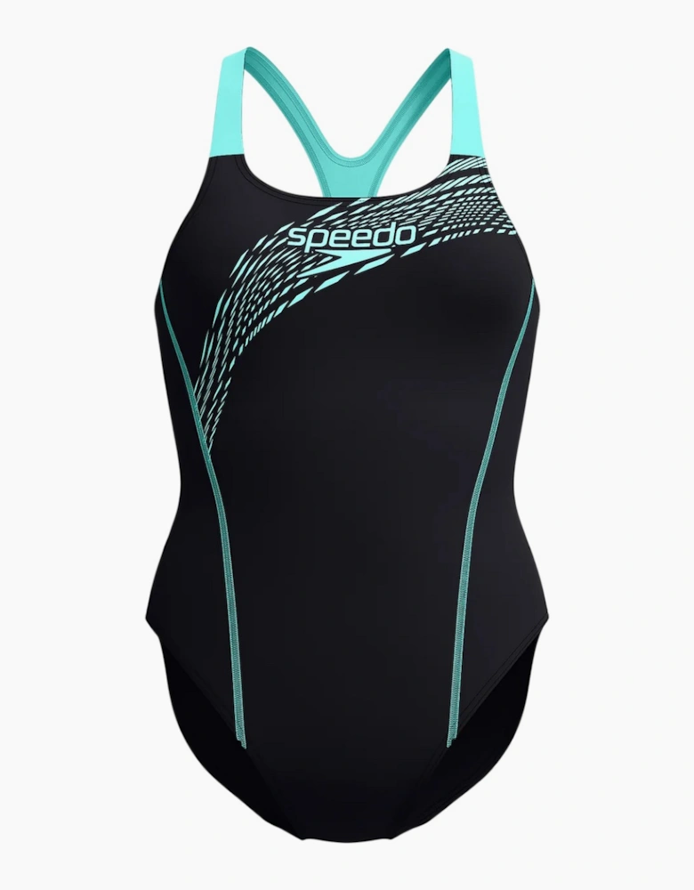 Speedo Womens/Ladies Medley Logo One Piece Swimsuit