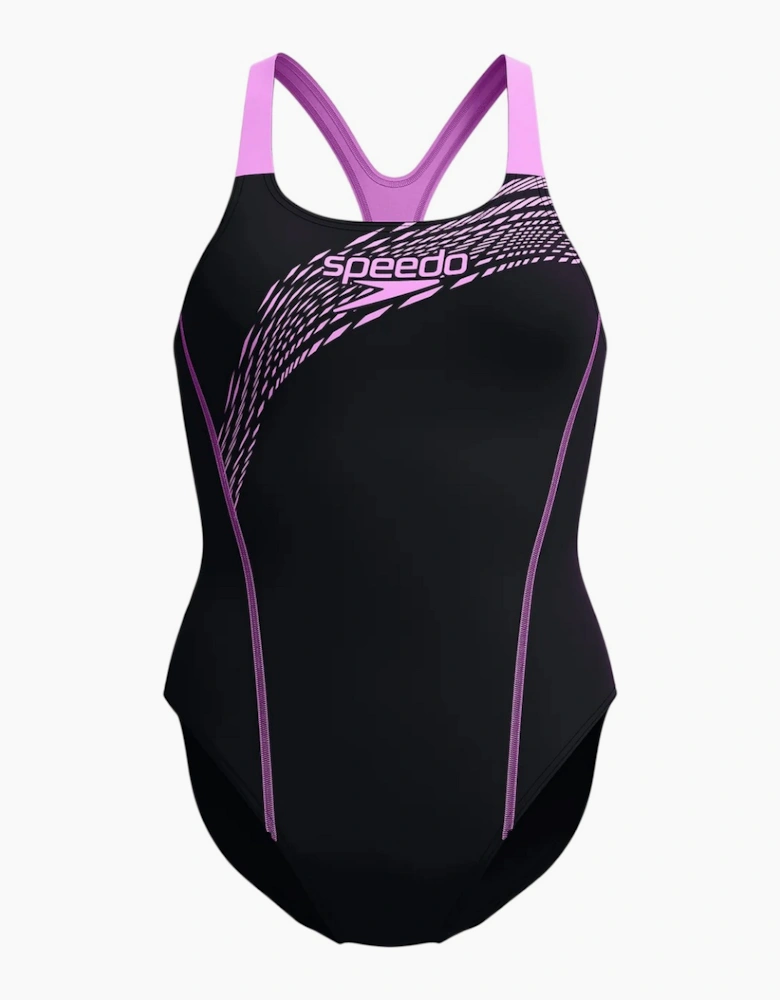Speedo Womens/Ladies Medley Logo One Piece Swimsuit