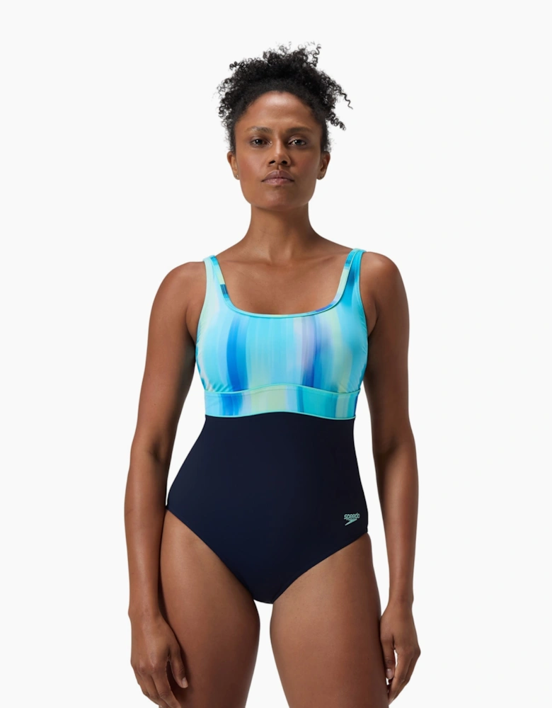 Speedo Womens/Ladies Contour Eclipse Printed Shaping One Piece Swimsuit