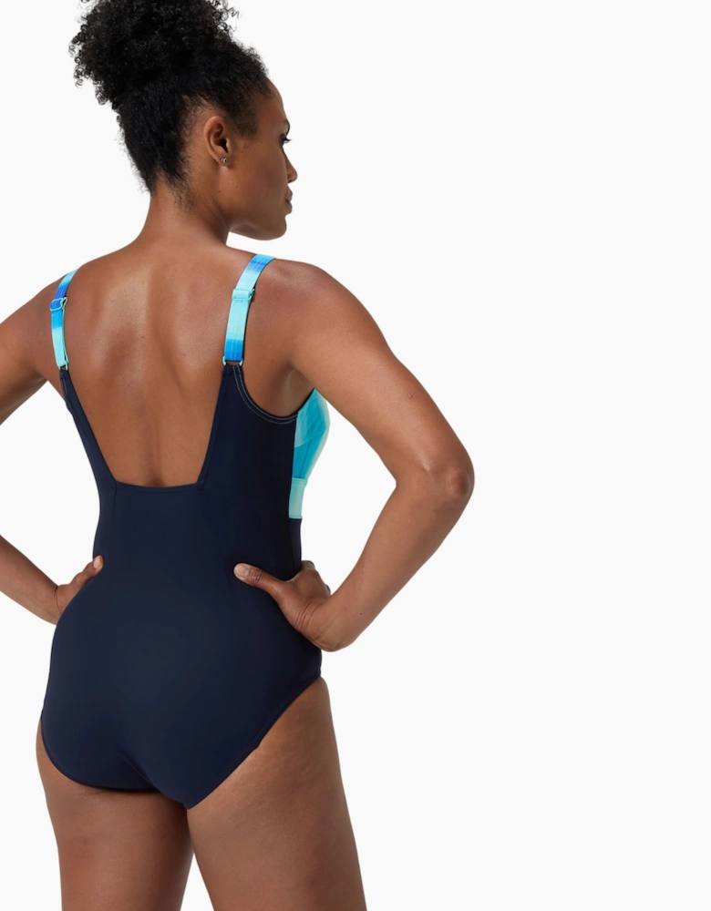 Speedo Womens/Ladies Contour Eclipse Printed Shaping One Piece Swimsuit