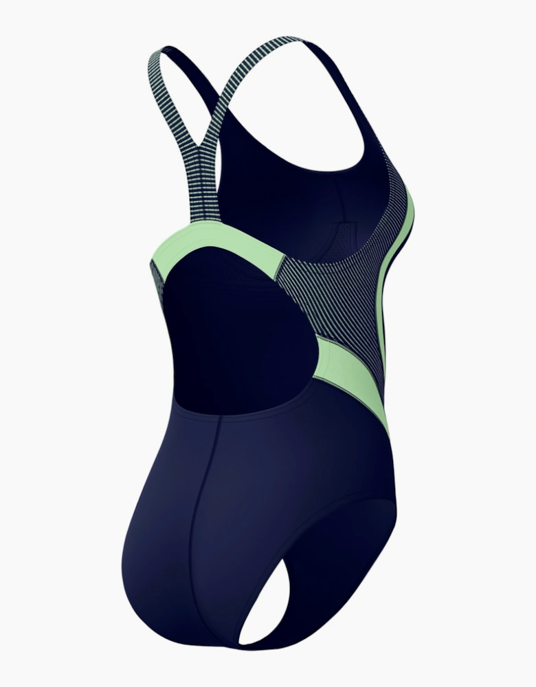 Speedo Womens/Ladies Quantum Splice Ribbed One Piece Swimsuit