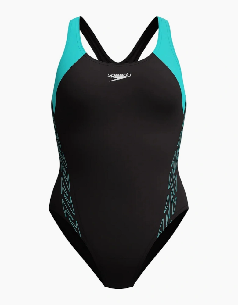 Speedo Womens/Ladies Hyperboom Splice Racerback One Piece Swimsuit