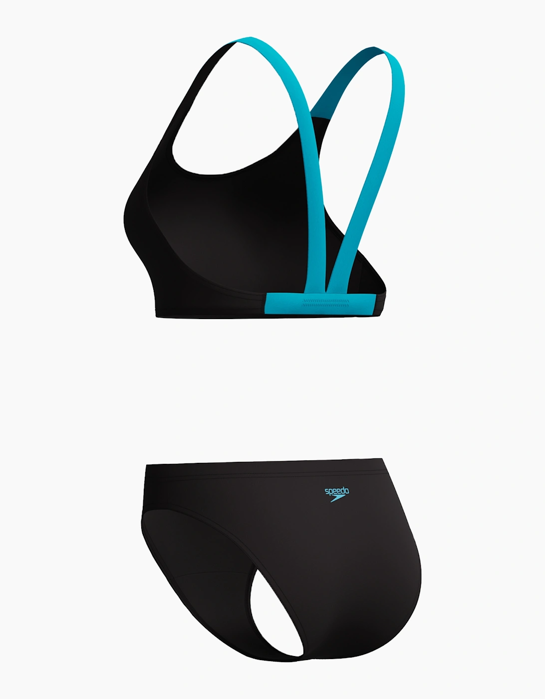 Speedo Womens/Ladies Boom Solid Leaderback Two-Piece Swimsuit