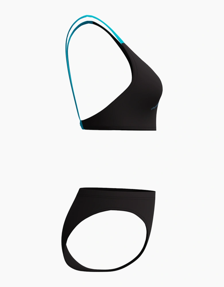 Speedo Womens/Ladies Boom Solid Leaderback Two-Piece Swimsuit