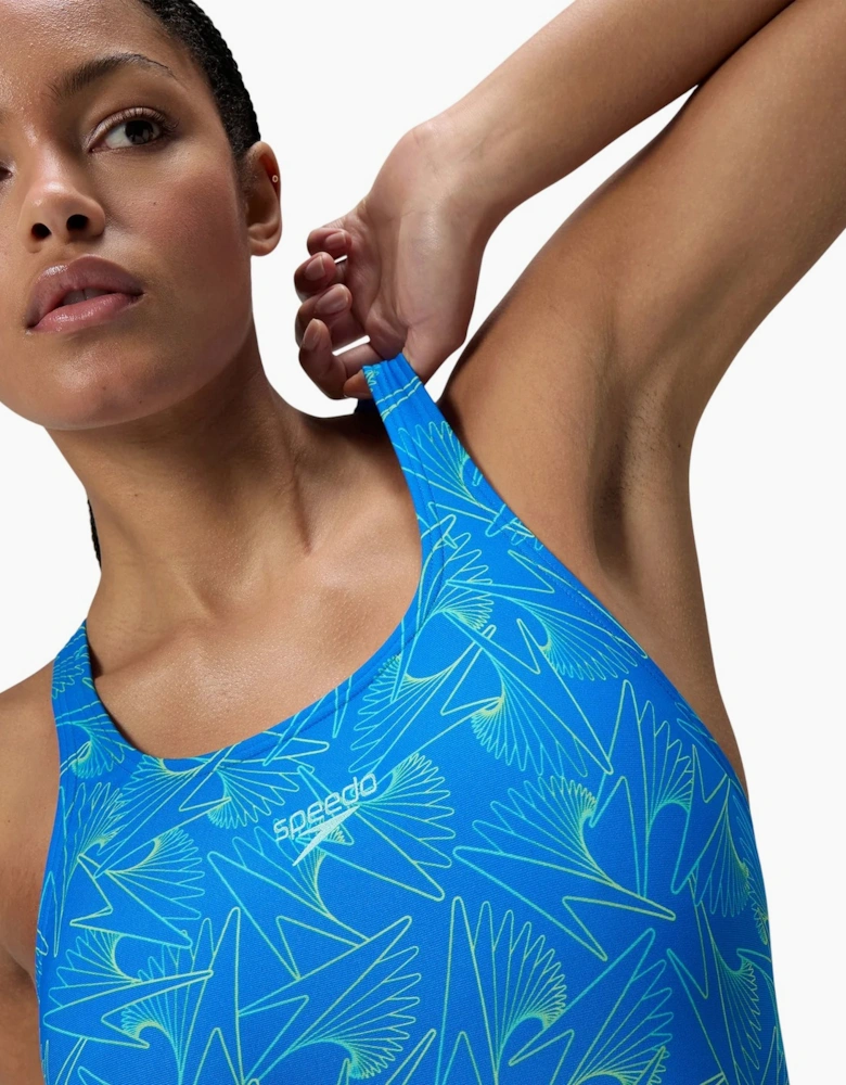 Speedo Womens/Ladies Hyperboom Medalist All-Over Print One Piece Swimsuit