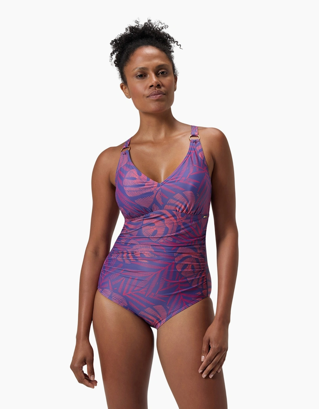 Speedo Womens/Ladies V Neck Shaping One Piece Swimsuit