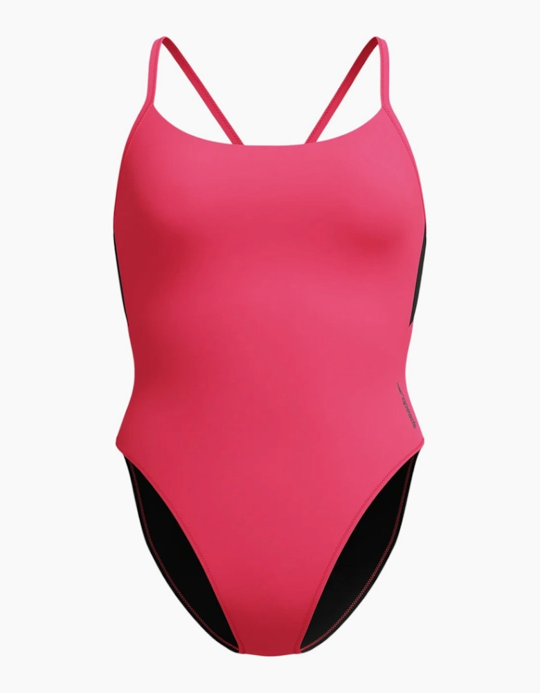 Speedo Womens/Ladies Solid Racerback One Piece Swimsuit