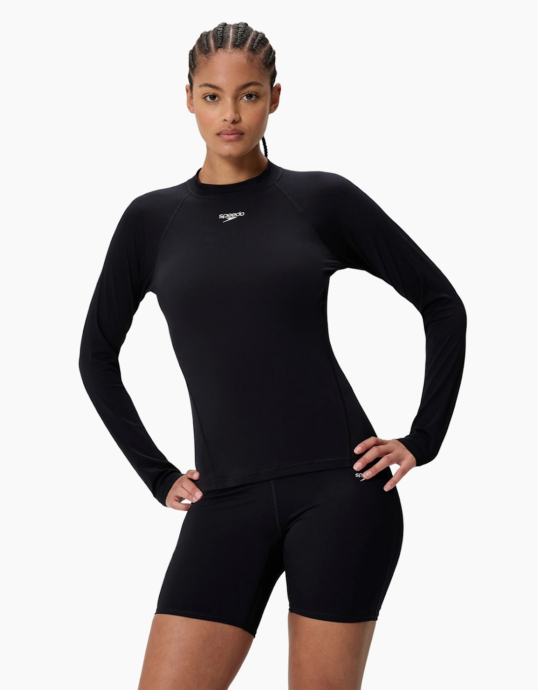 Speedo Womens/Ladies Endurance+ Long-Sleeved Rash Guard