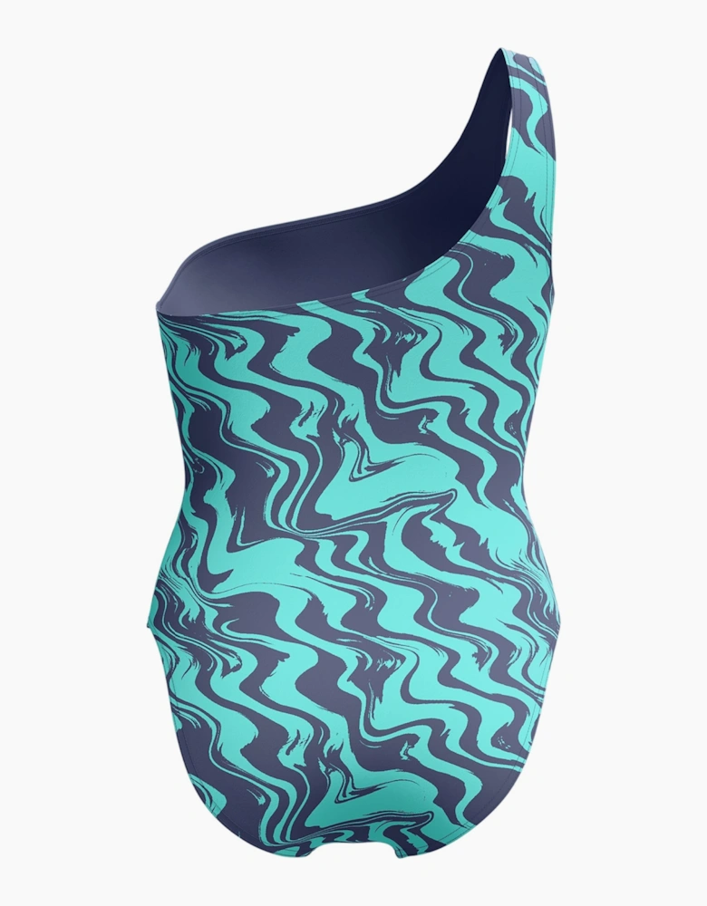 Speedo Womens/Ladies Printed Asymmetric One Piece Swimsuit