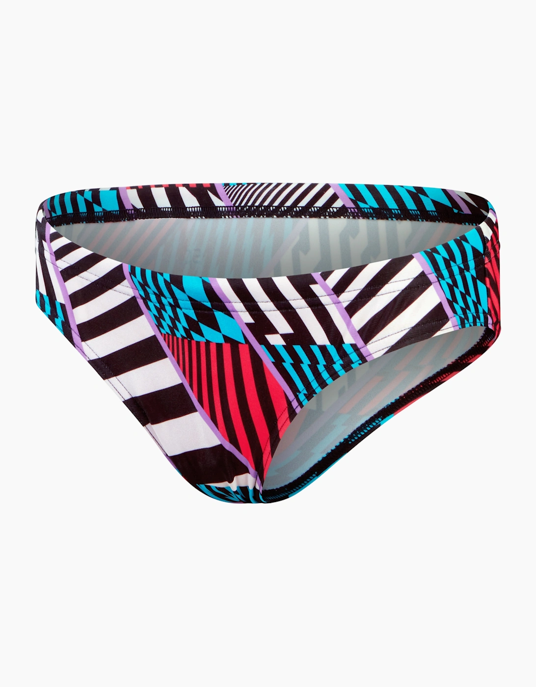 Speedo Womens/Ladies Contrast Striped All-Over Print Swim Briefs