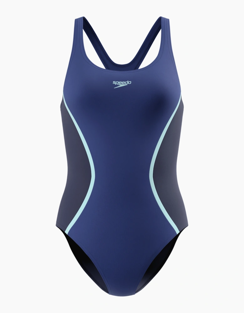 Speedo Womens/Ladies Splice Medalist One Piece Swimsuit