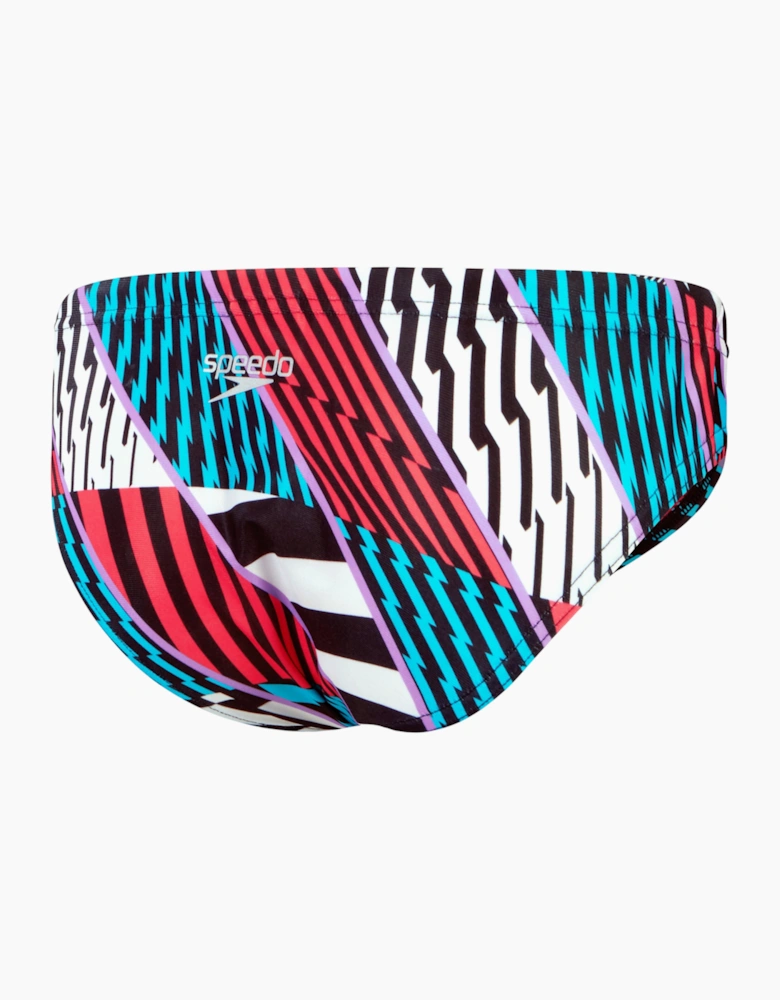 Speedo Womens/Ladies Contrast Striped All-Over Print Swim Briefs