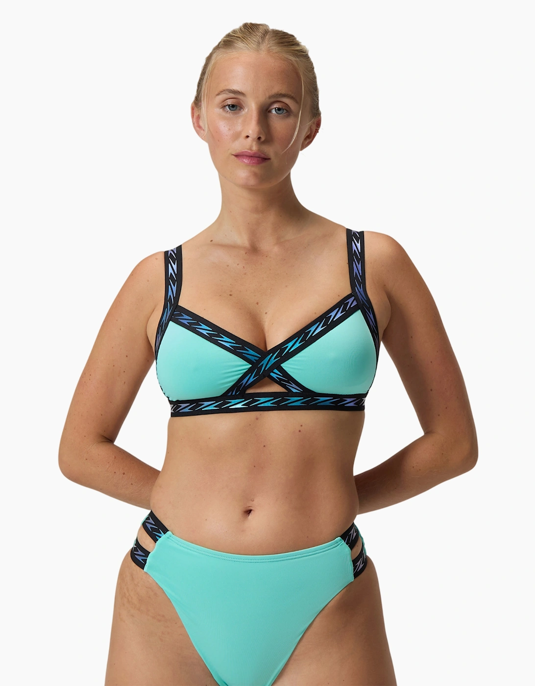 Speedo Womens/Ladies Flu3nte Logo Elasticated Bikini Top