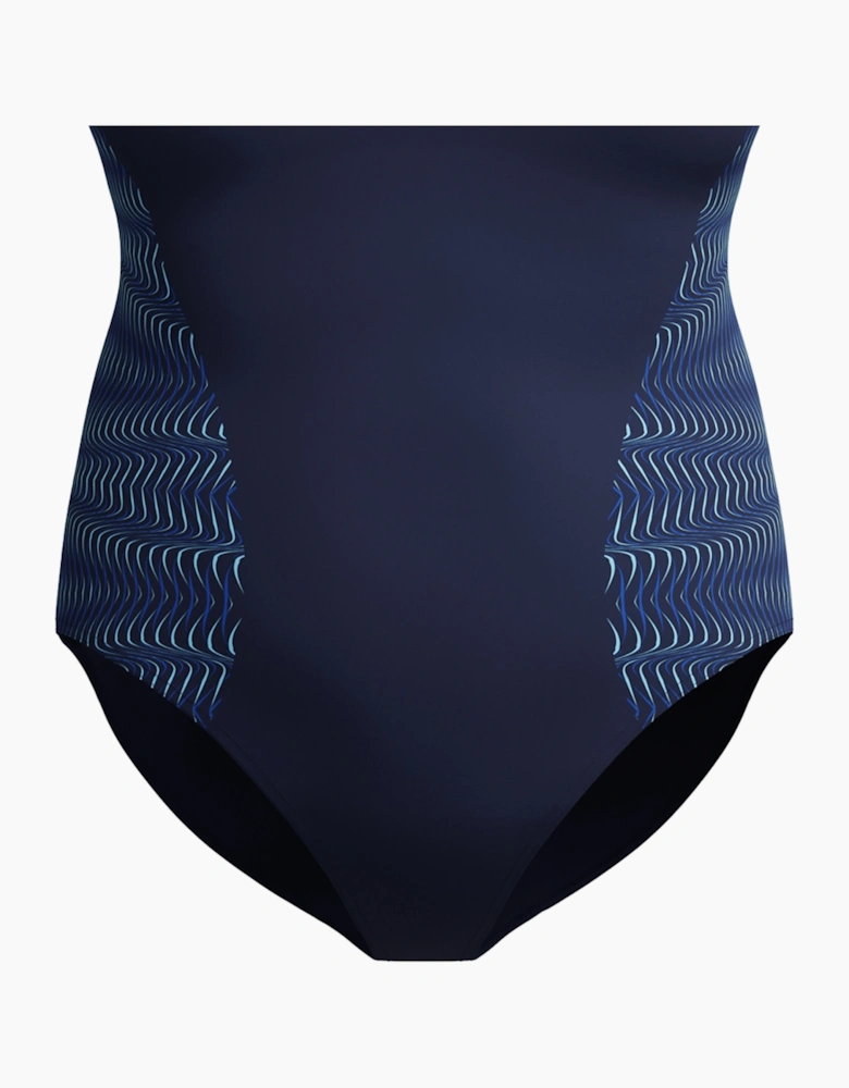 Speedo Womens/Ladies Placement Medalist Printed Plus One Piece Swimsuit