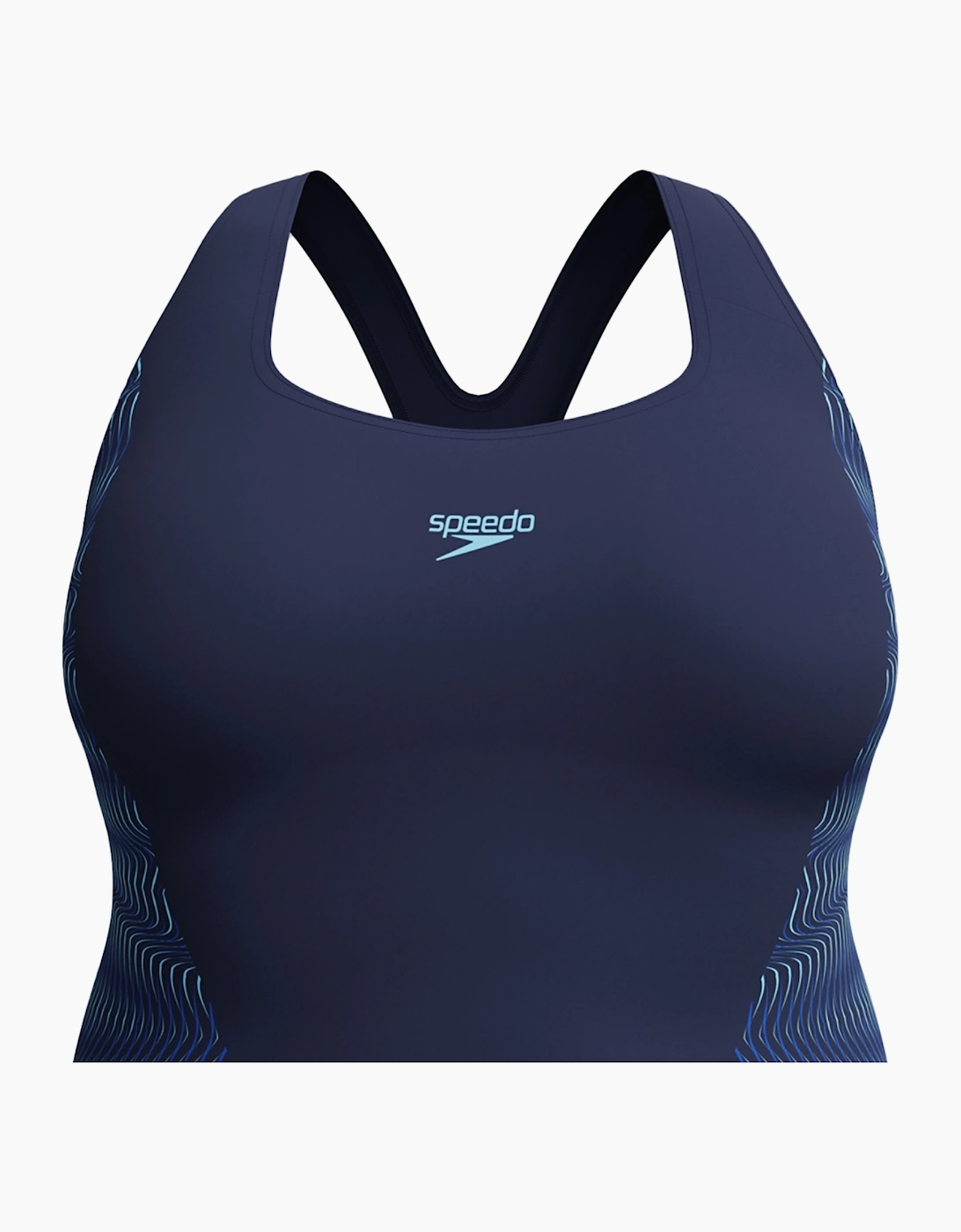 Speedo Womens/Ladies Placement Medalist Printed Plus One Piece Swimsuit
